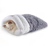 NODARKO cat sleeping bag cave demonstrates warm shelter for a content indoor cat.