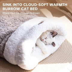 NODARKO Cat Sleeping Bag plush lining—soft warmth without electricity.