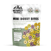 No Furries Delights banana mini donuts closeup showing crunchy texture for small pets
