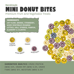 No Furries Delights mixed berries mini donuts close-up crunch for enrichment and training