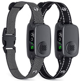 NOIDECE bark collar 2-pack front view with durable nylon strap for daily training.