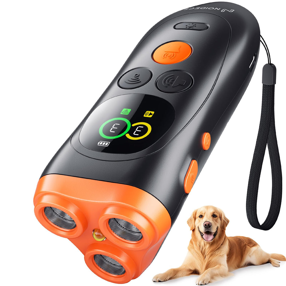 NOIDECE dog bark deterrent with color LCD screen for precise, humane training.