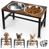 NomNest elevated dog bowls stand with adjustable height for growing dogs and comfortable feeding.