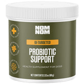 Nom Nom GI-Targeted Probiotic Tub: promotes gut balance in dogs.