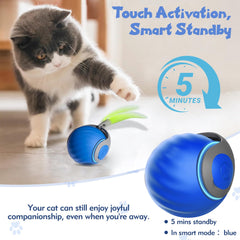 NONENDU USB-rechargeable cat toy powers longer sessions without frequent battery changes.