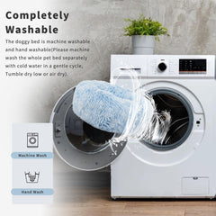 nononfish puppy bed bolster detail showing cushioned support for joint comfort