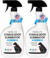 NonScents stain odor eliminator bottle showing 32 oz size for pet urine odor removal at home
