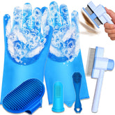 Nooepc dog washing gloves close-up bristles for thorough cleansing and massage