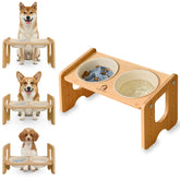 Nook Pets ceramic 22 oz bowls, easy to clean, for meals and water.