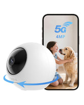 Noorio 2K indoor camera with 360 pan-tilt provides full room coverage for pets.