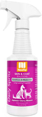 Nootie Daily Spritz bottle front view showing conditioning benefits for dogs between baths