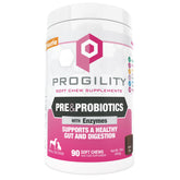 Nootie Progility bottle label closeup highlights gut support features