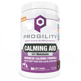 Nootie Progility calming chews packaging highlights advanced calming formula for stressed dogs.