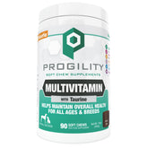 Nootie Progility daily multivitamin chews in a dog bowl showing daily nutrition support.