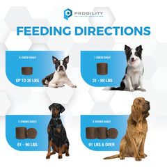 Nootie Progility ingredients illustration highlights krill oil and flaxseed support.