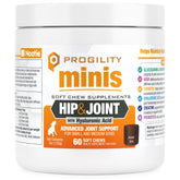 Nootie Progility Mini hip-joint chews bottle pour for easy daily mobility support.