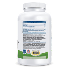 Nordic Naturals Omega-3 Pet softgel closeup highlighting 320 mg omega-3 per gel