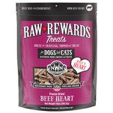 Northwest Naturals Beef Heart Treats packaging highlights USA-made, human-grade quality for dogs and cats.