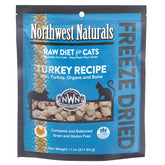 Northwest Naturals freeze-dried turkey cat nibbles—bite-sized treats ideal for training rewards.