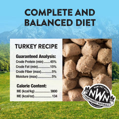 Northwest Naturals freeze-dried turkey cat diet—high-protein option supporting energy and coat health.