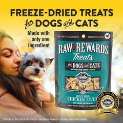 Northwest Naturals kitchen closeup shows single-ingredient purity for dogs and cats.