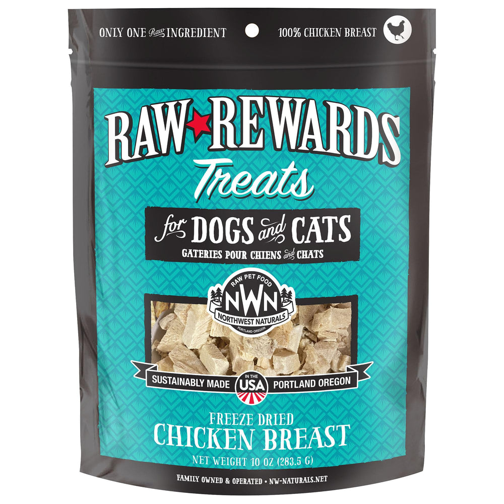 Northwest Naturals Raw Rewards pack of freeze-dried chicken breast treats for convenient sharing
