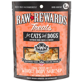 Northwest Naturals Raw Rewards freeze-dried shrimp treats, bite-sized pieces ideal for training rewards.