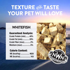 Northwest Naturals Whitefish treats proudly made in the USA for pet diets.