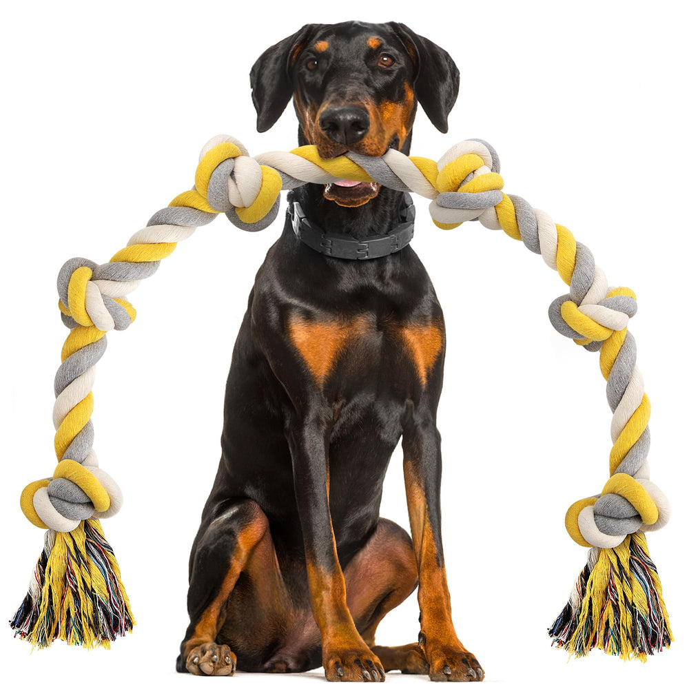 Norvy XXL 6-Knot Rope Toy, 40in full product shot showing rugged construction