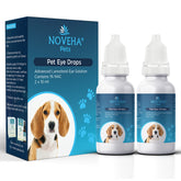 NOVEHA Pet Drops bottle front for daily pet eye care.
