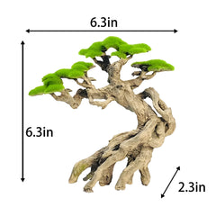 Novelsite realistic coloring bonsai with faux moss adds lifelike depth
