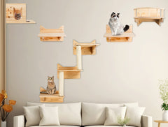 NOVGOBHOT cat wall shelves condo house offers a cozy high retreat.
