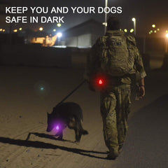 Novkin dog light clip-on on collar enhances nighttime visibility for pets