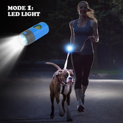 Novkin poop bag dispenser with carabiner clip attaches to leash for quick access.