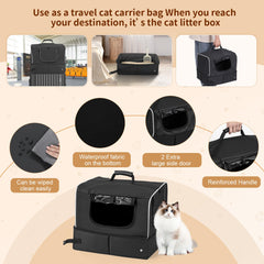NOVOLAB cat travel-litter-box folded compact for easy storage.
