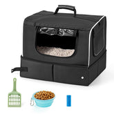NOVOLAB cat travel-litter-box lid on for odor control.
