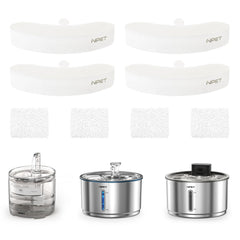 NPET upgraded filters ready for WF050 WF100 WF210 installation, simplifying fountain maintenance.