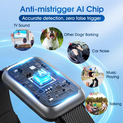 NQQHNN 1S Stop Bark Collar smart chip minimizes false alarms for precise corrections.