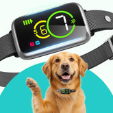 NQQHNN 1S Stop Bark Collar front view shows gentle correction for calm training.