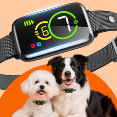 NQQHNN 1S Stop Barking Collar front view shows sleek, lightweight design for everyday wear.
