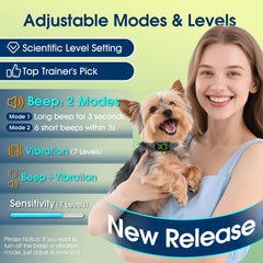 NQQHNN bark collar with precision detection reducing false activations.