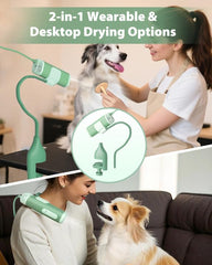 NRYDEPET table clamp stand secures the dryer for steady grooming.
