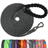NTR long dog leash 20ft lockable bone hook secures attachment during safe walks.