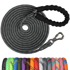 NTR long dog leash 20ft lockable bone hook secures attachment during safe walks.