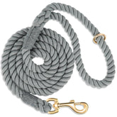 NUGUTIC dog leash 6ft braided cotton in grey offers durable daily use