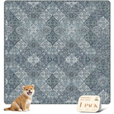 nunubaby washable pee pad blue-multi style protects floors with stylish design.