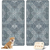 Nunubaby washable pee pad blue pattern display for stylish home protection and training.