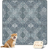 nunubaby washable pee pad blue pattern shows stylish, absorbent crate training protection.