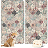 nunubaby washable pee pad dark red multi protects floors while adding style.
