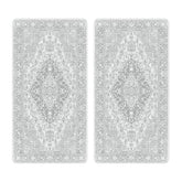 nunubaby washable pee pad gray-geo 24x48 front view highlights absorbent core for quick cleanups